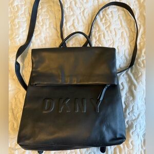 DKNY Black Leather backpack